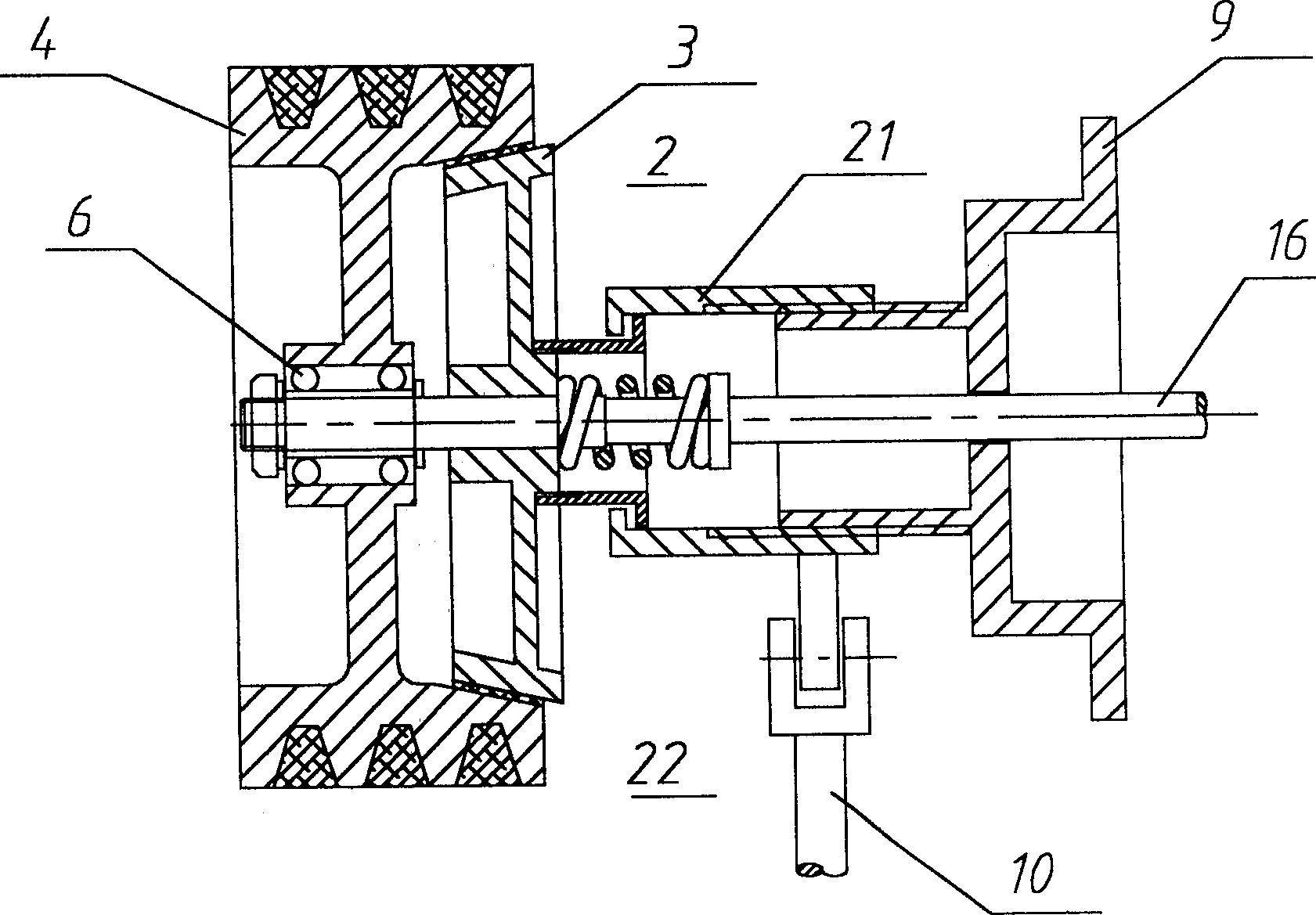 Cone-disk clutch