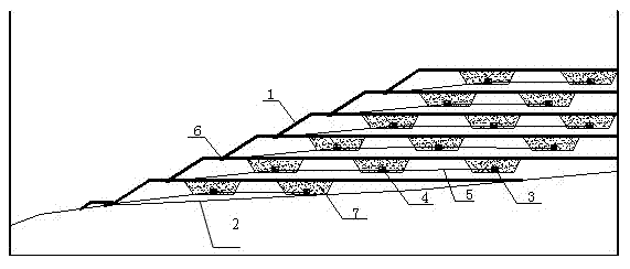 Combined mixed-discharge technology for mining barren rock soil and solidified tailings