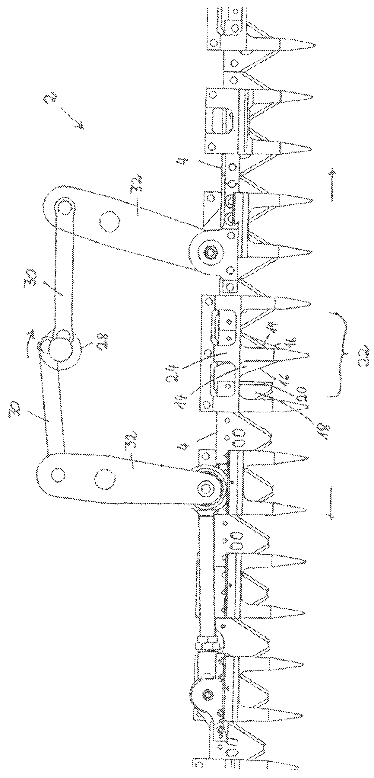 Cutting device for agricultural machines