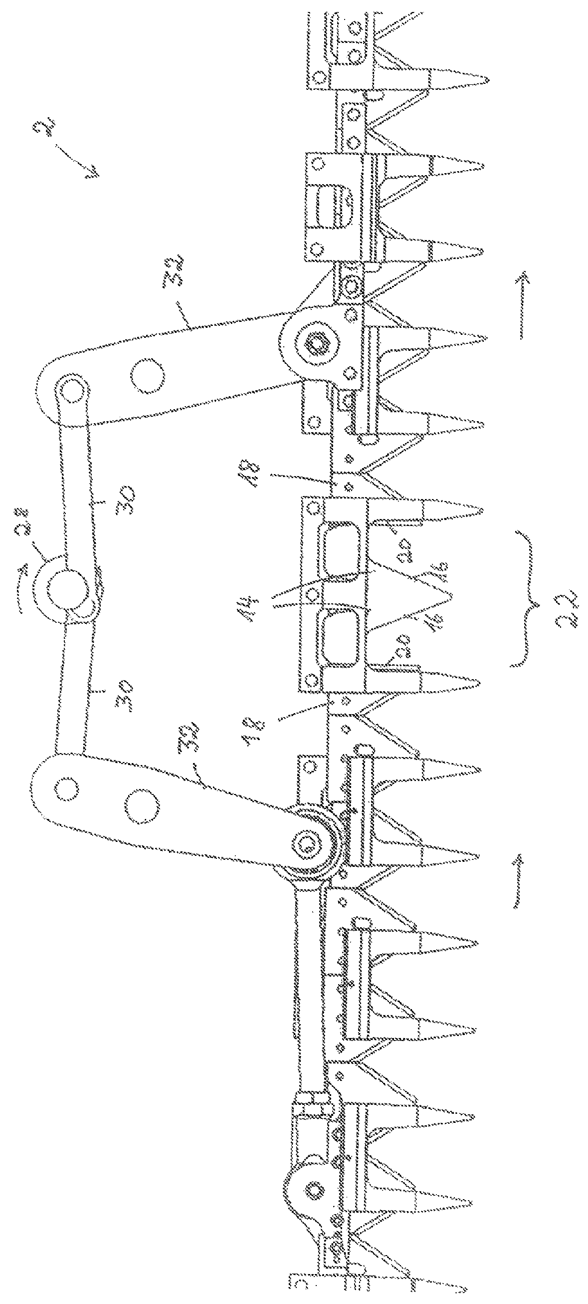 Cutting device for agricultural machines