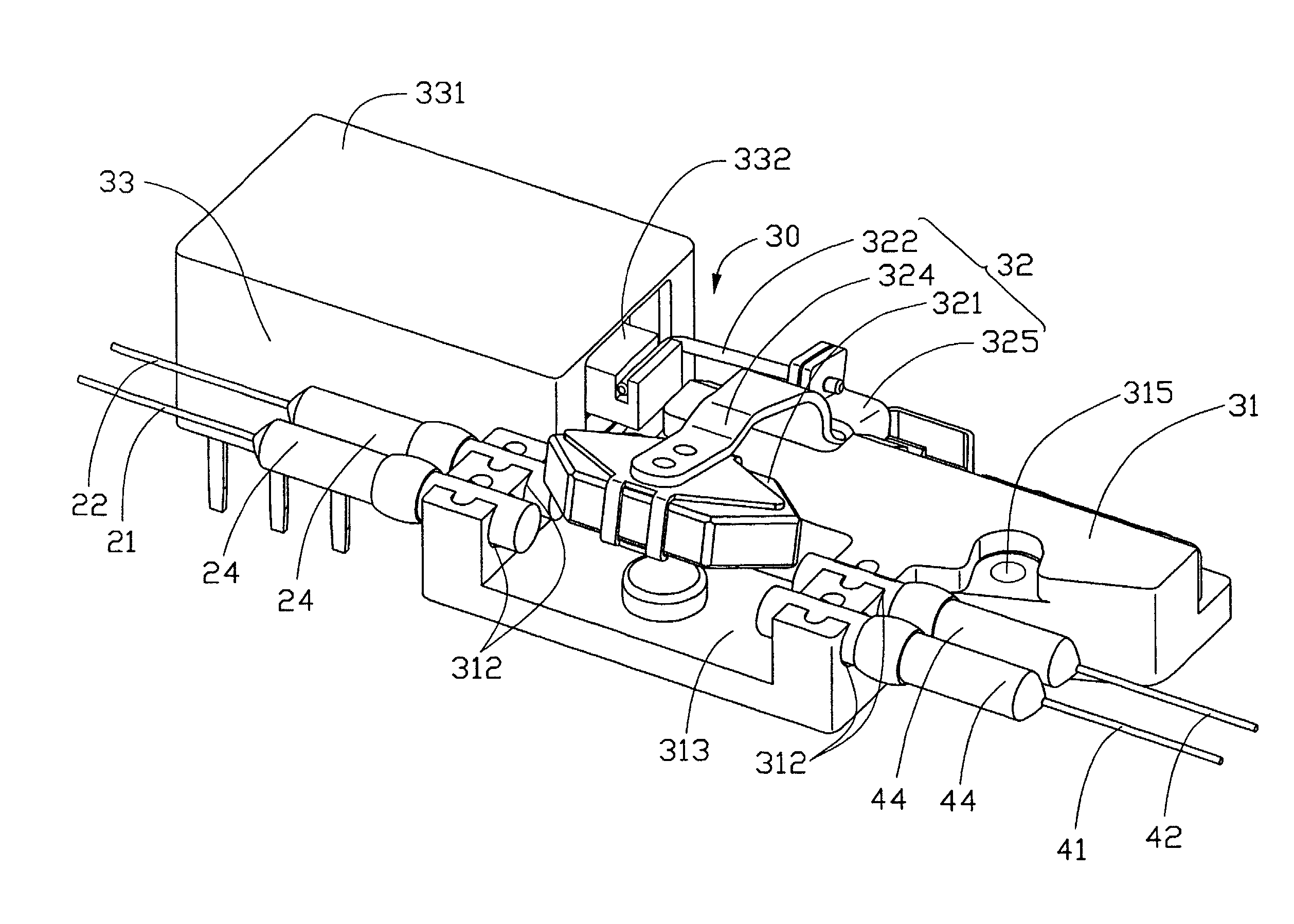 Optical switch having routing indicators