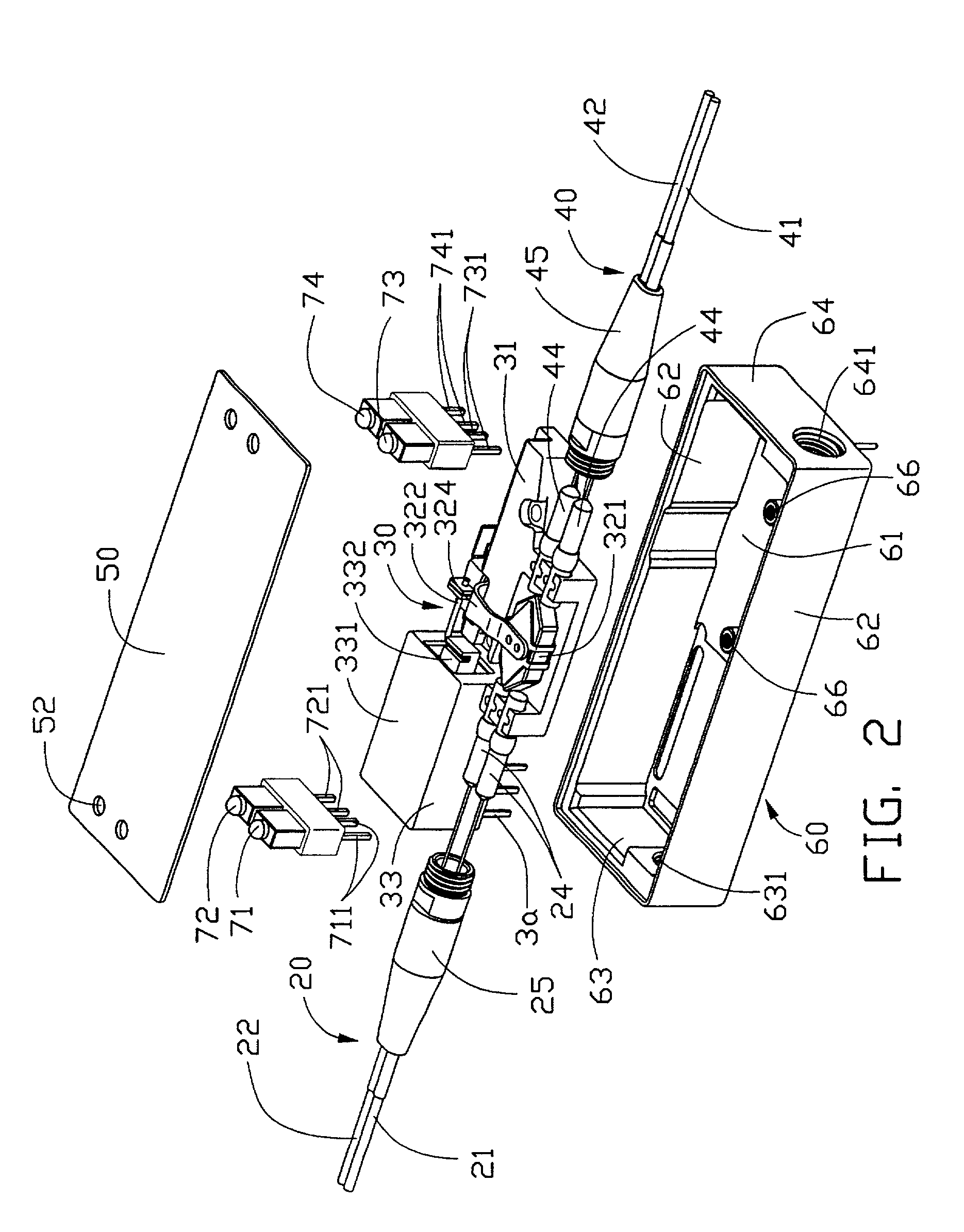 Optical switch having routing indicators