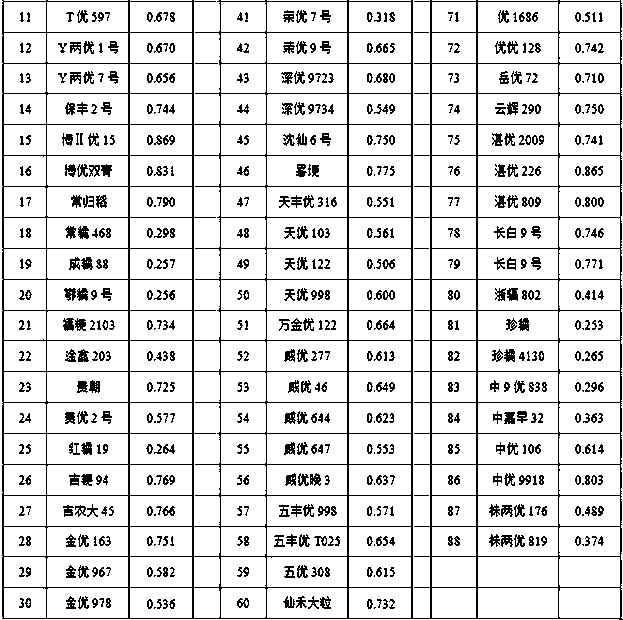 Method for rapidly screening raw material used to make rice product