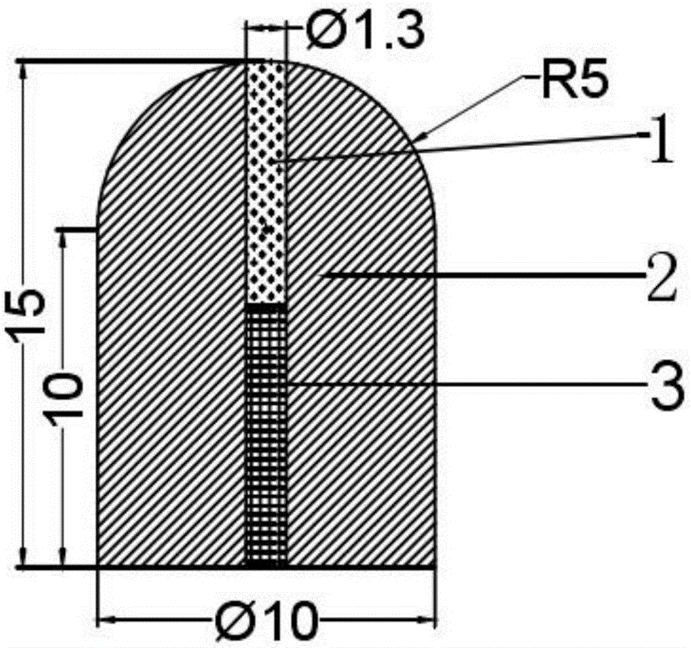 Manufacturing method of diamond sandwich-type enhanced tungsten carbide composite spherical crown button