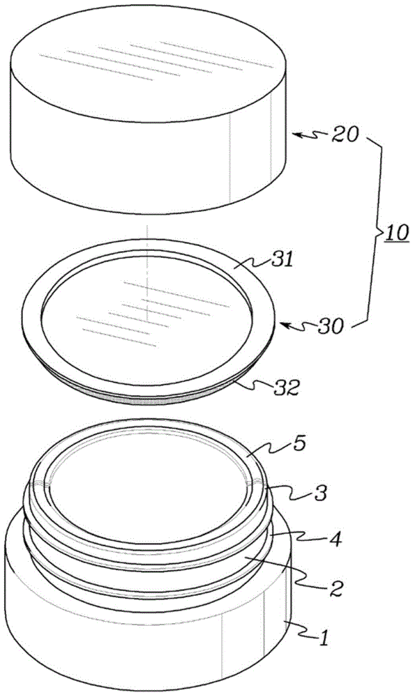 Cap for cosmetic case