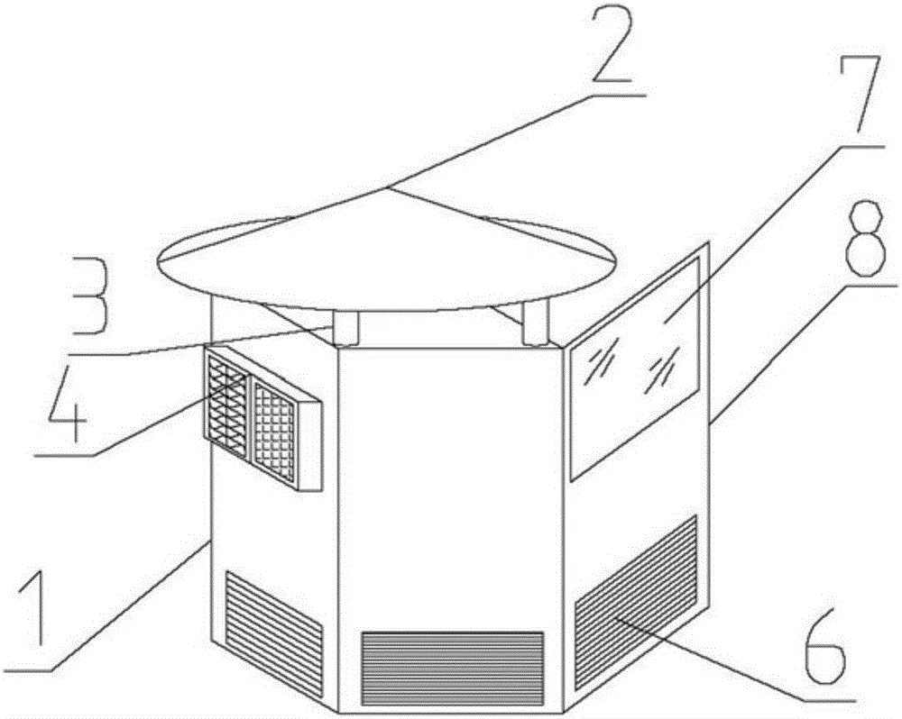 High-and-low voltage switch cabinet with heat dissipation and humidity removal functions