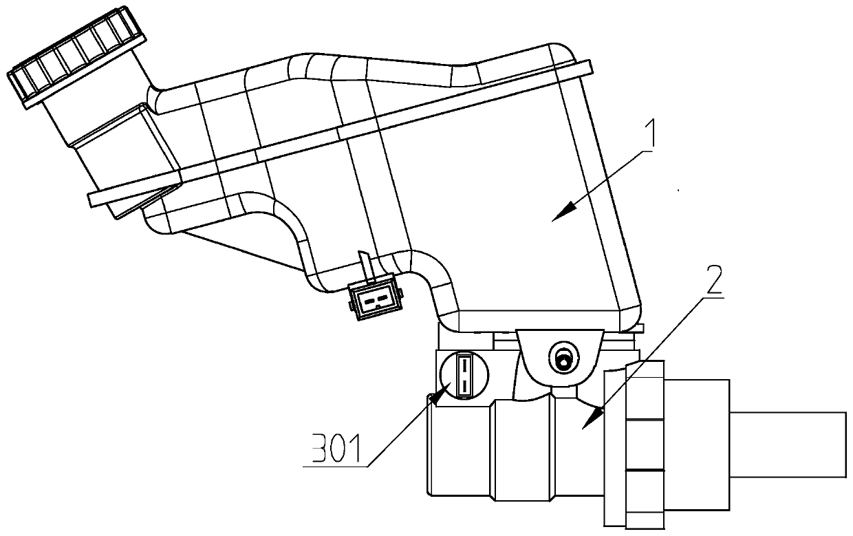 Brake master cylinder with normally-closed valve