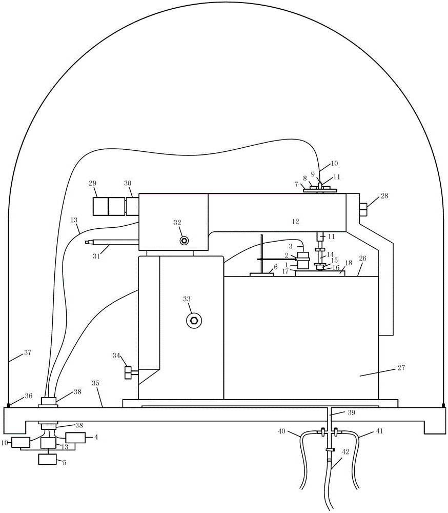 Device for measuring dynamic change of friction static electricity and friction property of insulating material