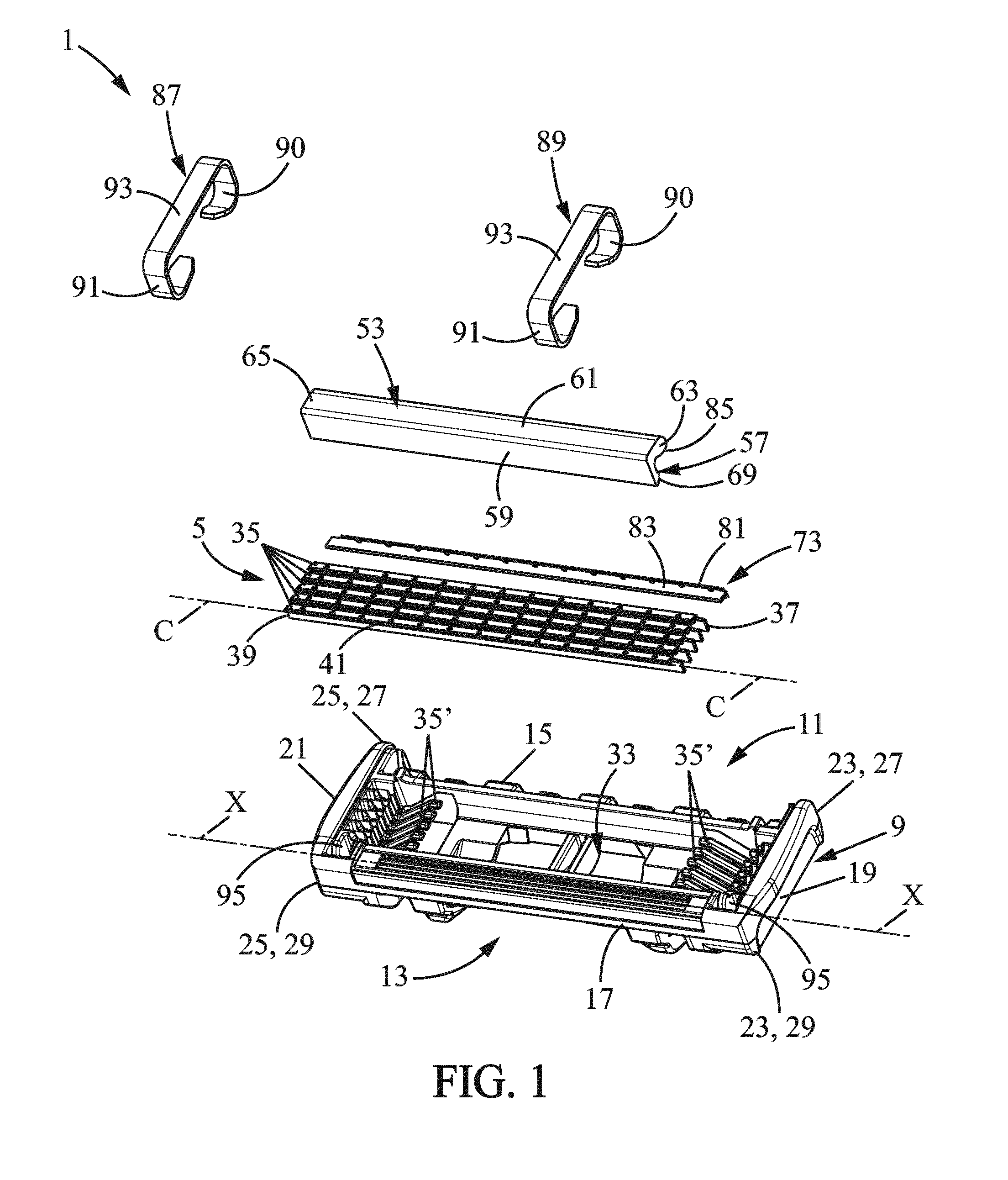 A shaving blade cartridge, a shaver comprising such shaving blade cartridge and a method of manufacturing such a shaving blade cartridge