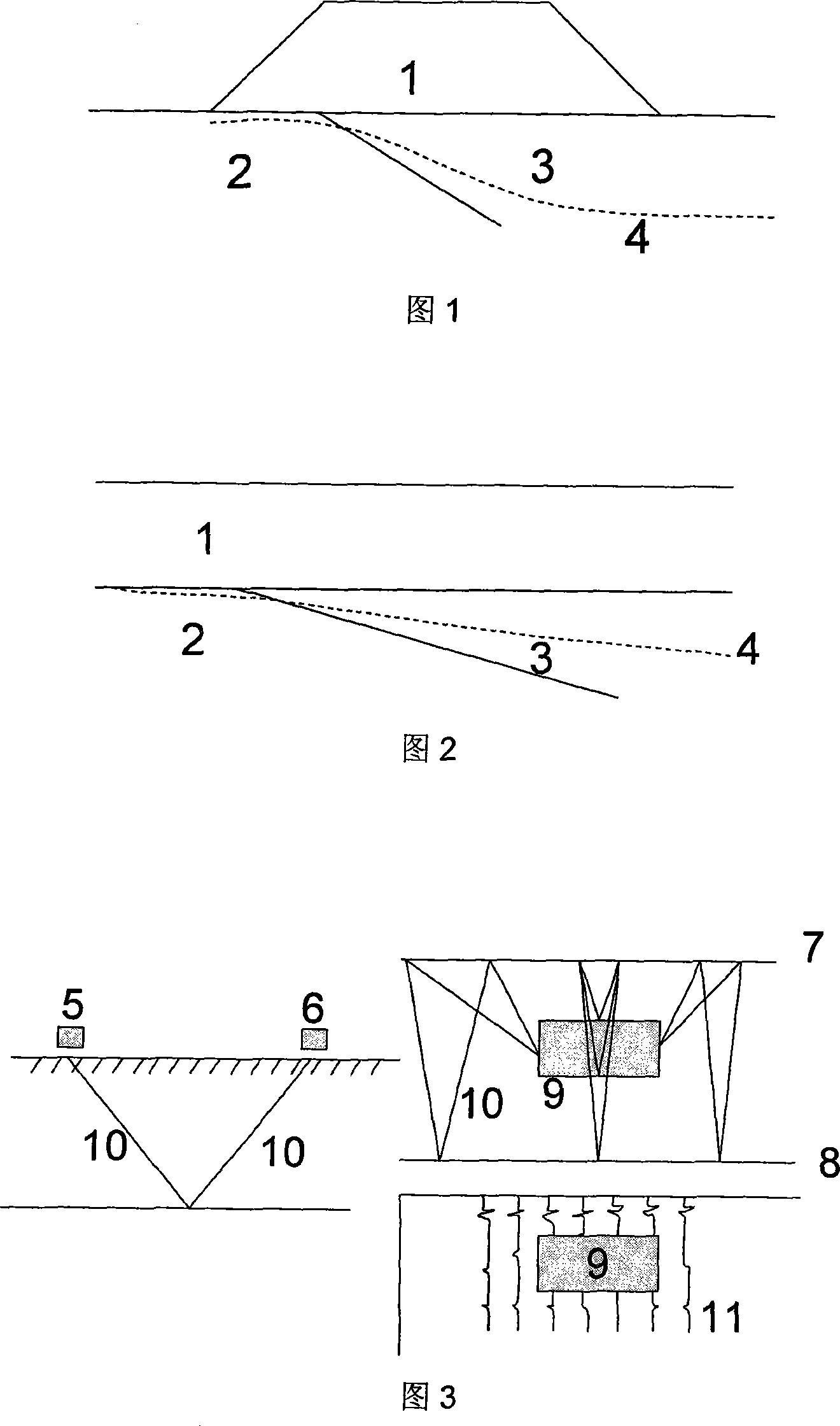 Method for measuring complex foundation sedimentation and deformation by geological radar survey method