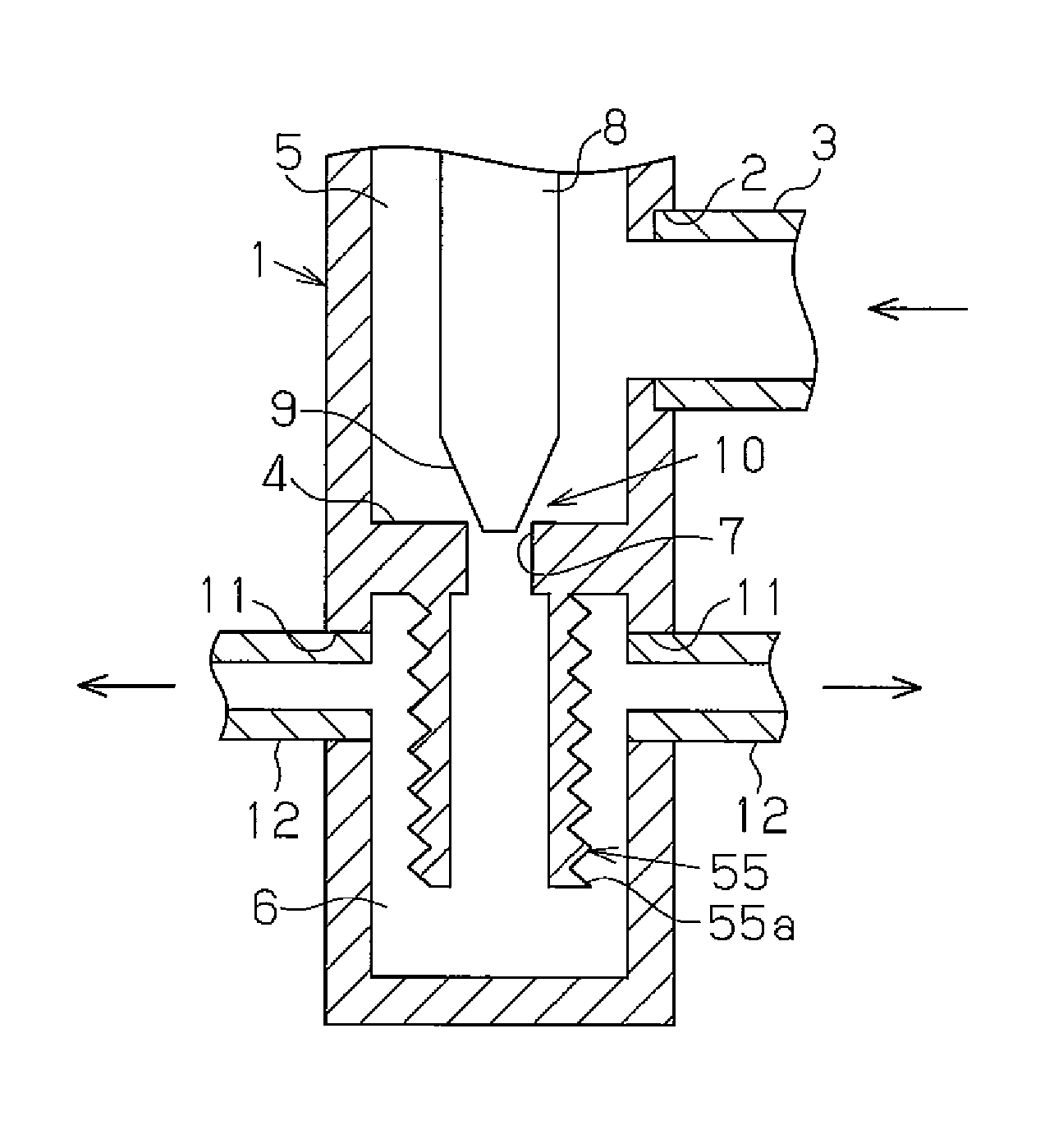 Expansion valve with refrigerant flow dividing structure and refrigeration unit utilizing the same