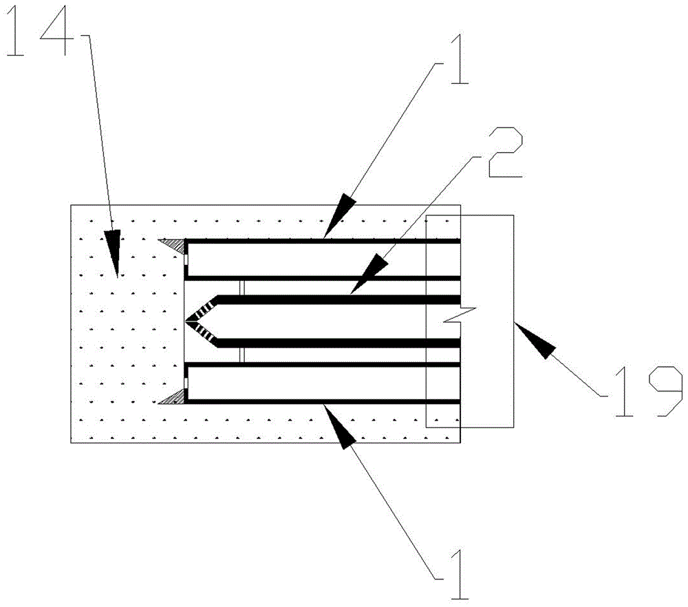 Hole collapse-incapable high-pressure water ejection drilling and broaching anchor rod pile