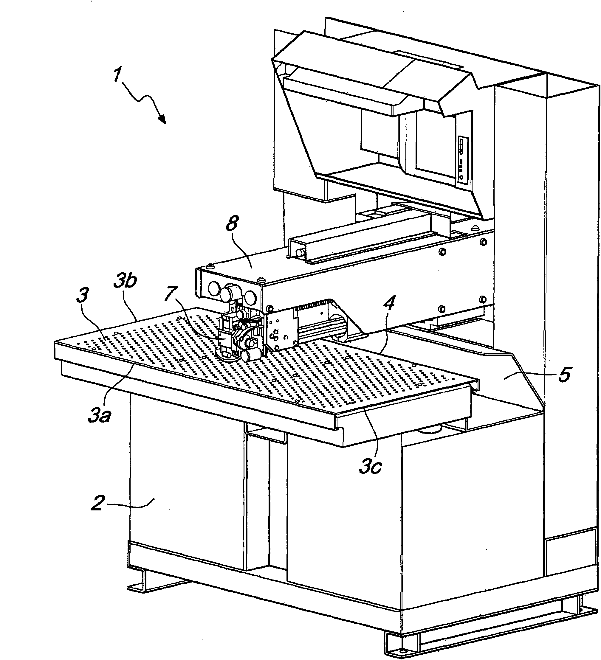 Machine for cutting hides and the like and sheet-like materials in general, with simplified-access worktable