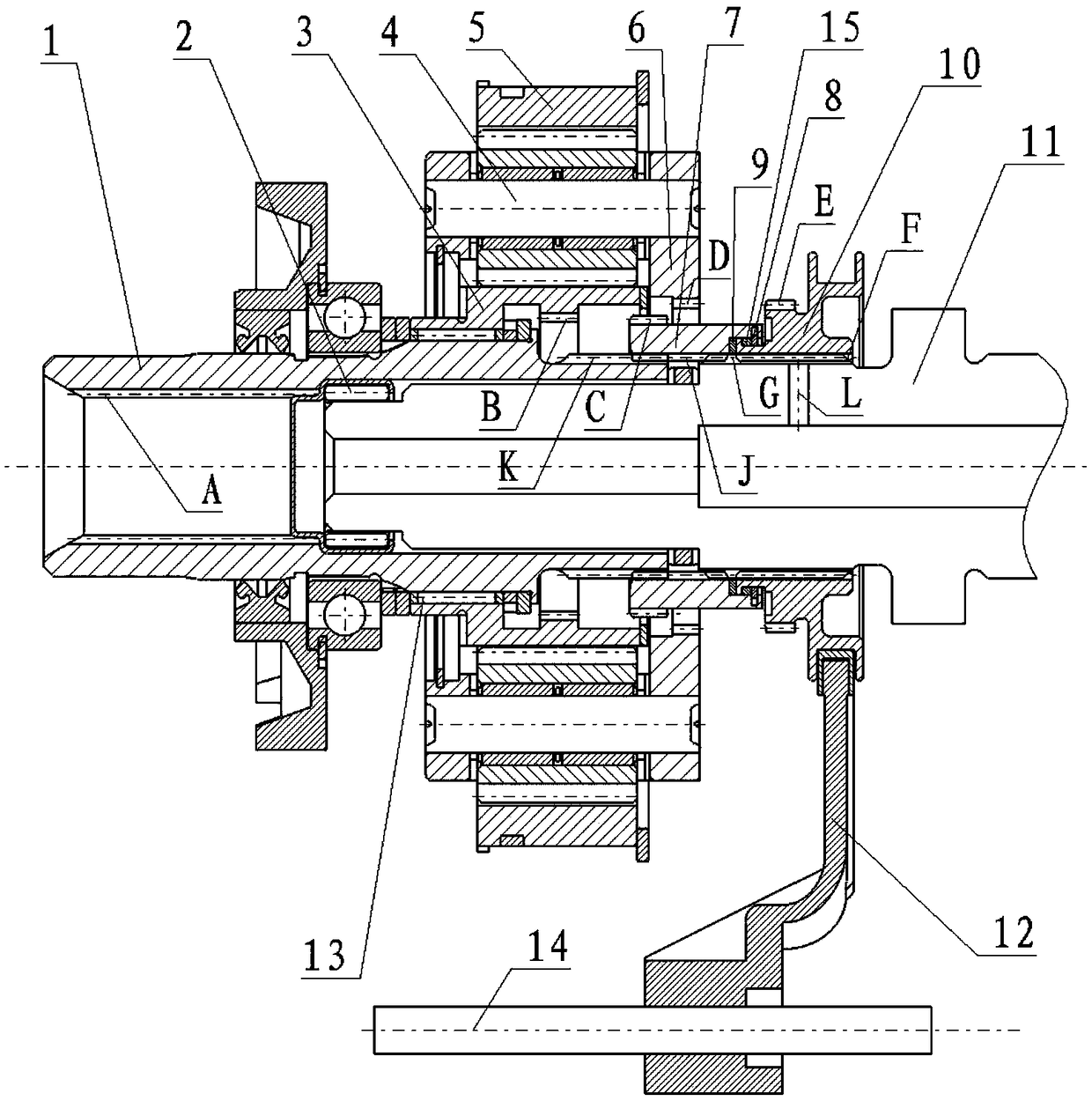 Planetary speed reduction and gear shifting mechanism and automobile