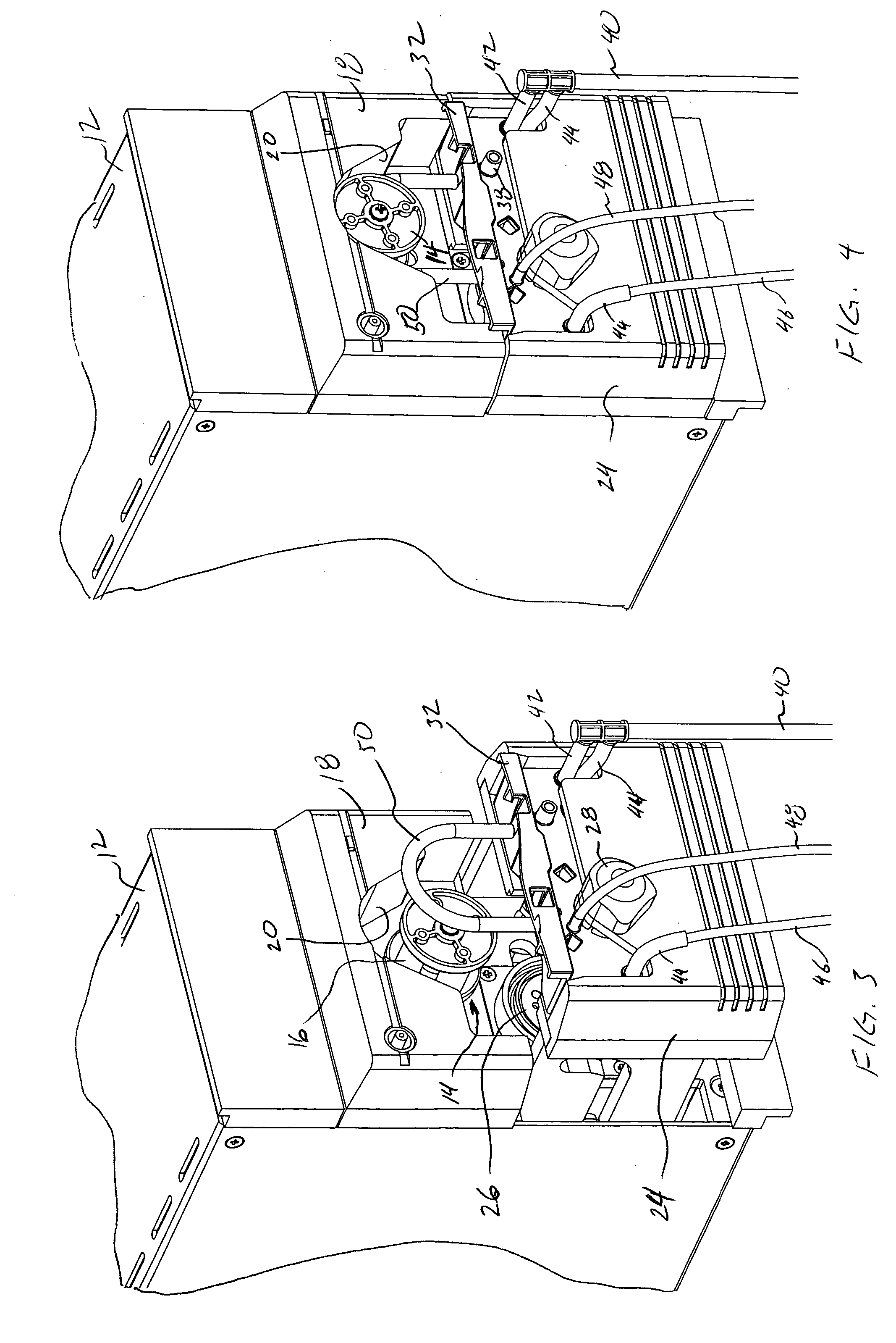 Peristaltic pump with a moveable pump head