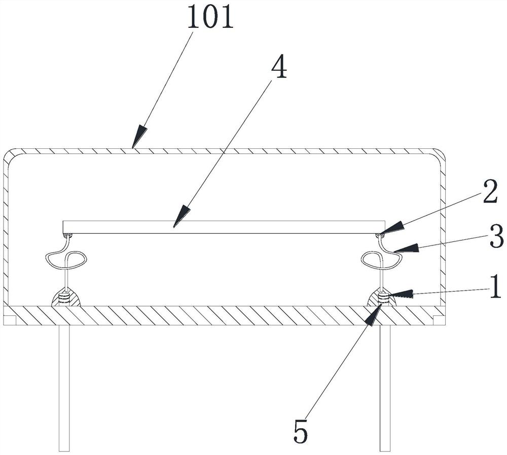 Anti-vibration structure and crystal oscillator