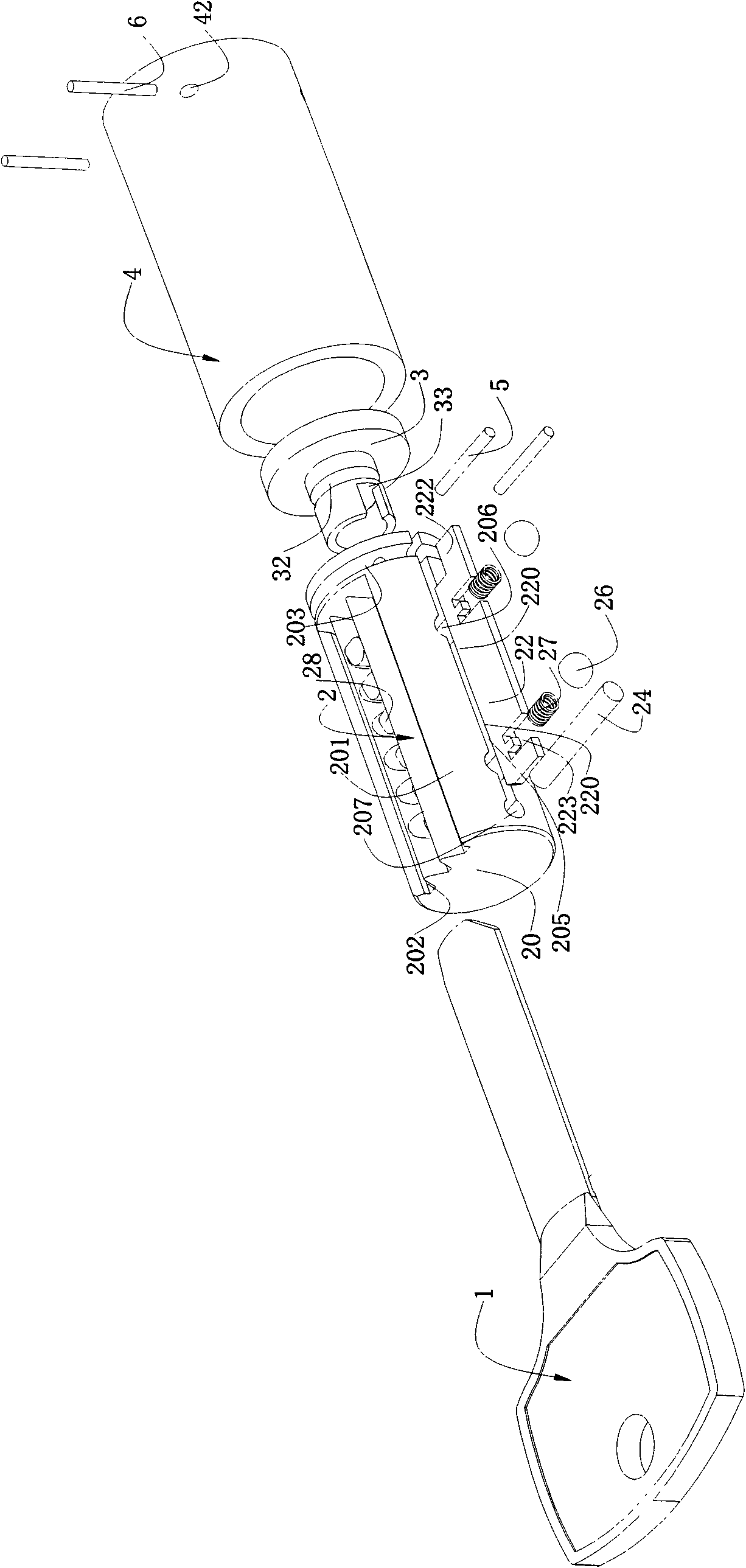 Idle lock head clutch structure