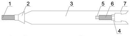 Segmentally anchorable connectable extension anchor rod and its installation device