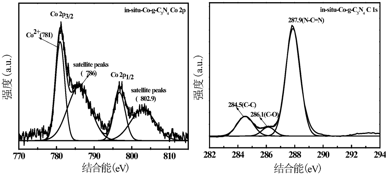 In-situ-doped cobalt fenton catalyst as well as synthetic method and application thereof