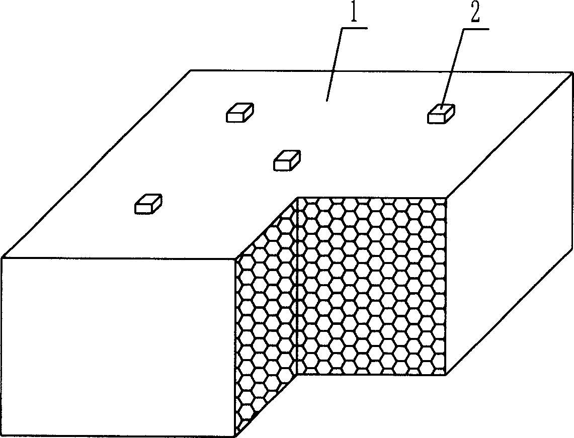 Component of light stuffing mould for concrete poured-in-situ