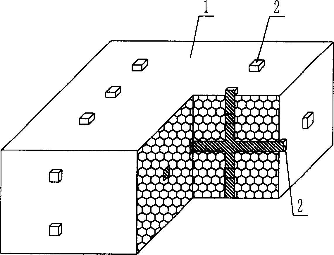 Component of light stuffing mould for concrete poured-in-situ