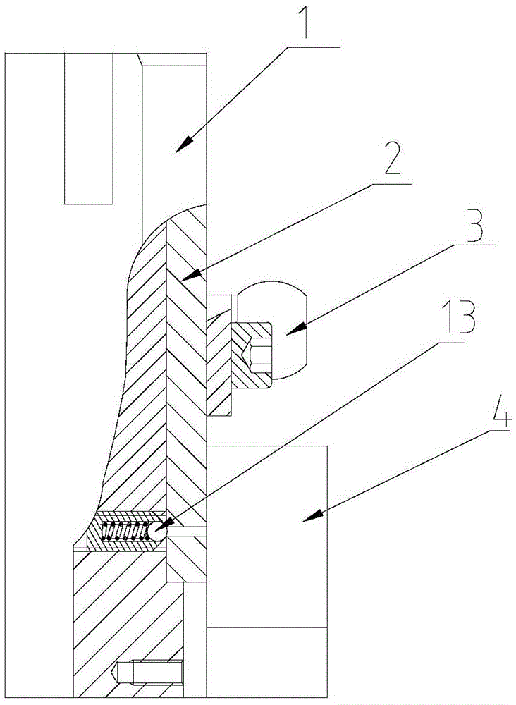 Auxiliary positioning device for metallographic cutting of outer star wheel fairway