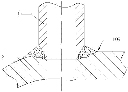 Tube socket fillet weld reheat crack prevention method