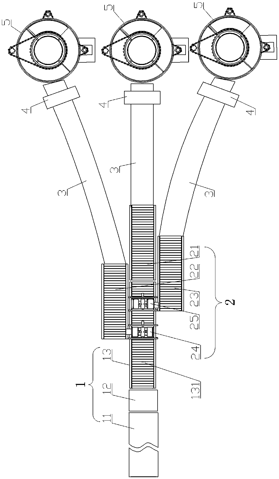 Code-scanning rear-mounted logistics sorting system