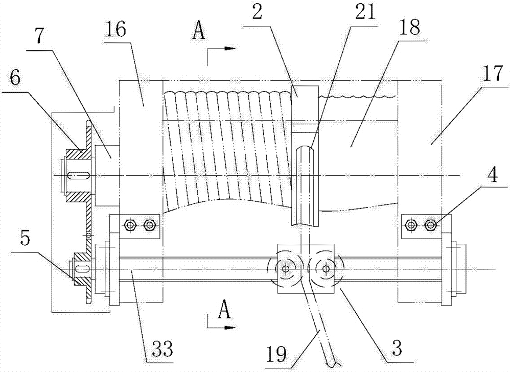 Rope guider with clamp-type rope presser and guide-rod-type threaded rope guide device