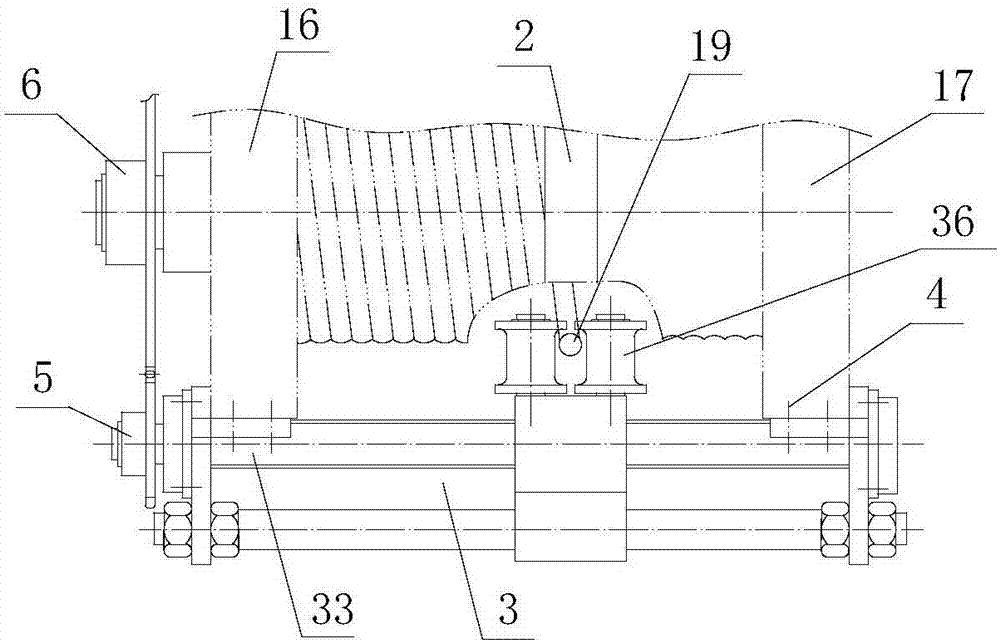 Rope guider with clamp-type rope presser and guide-rod-type threaded rope guide device