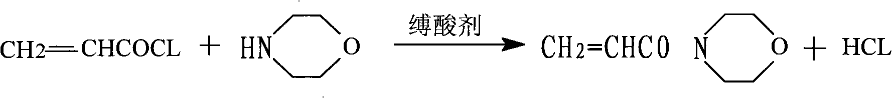 Synthesizing method for preparing N-acryloyl morpholine