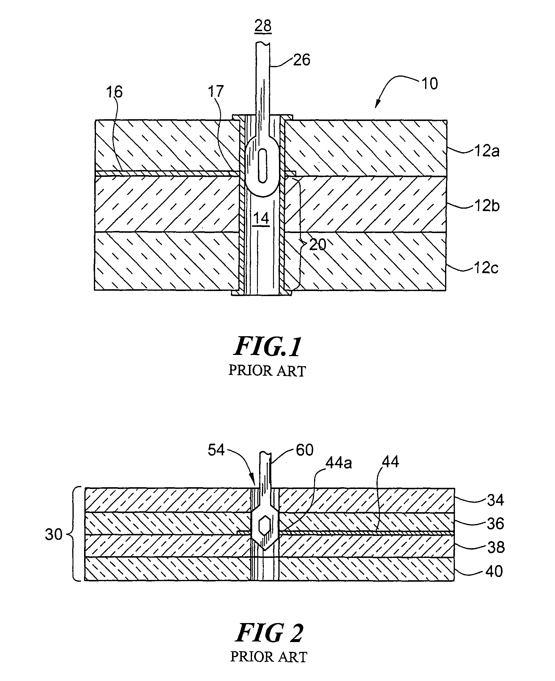 Printed circuit board minimizing undesirable signal reflections in a via and methods therefor