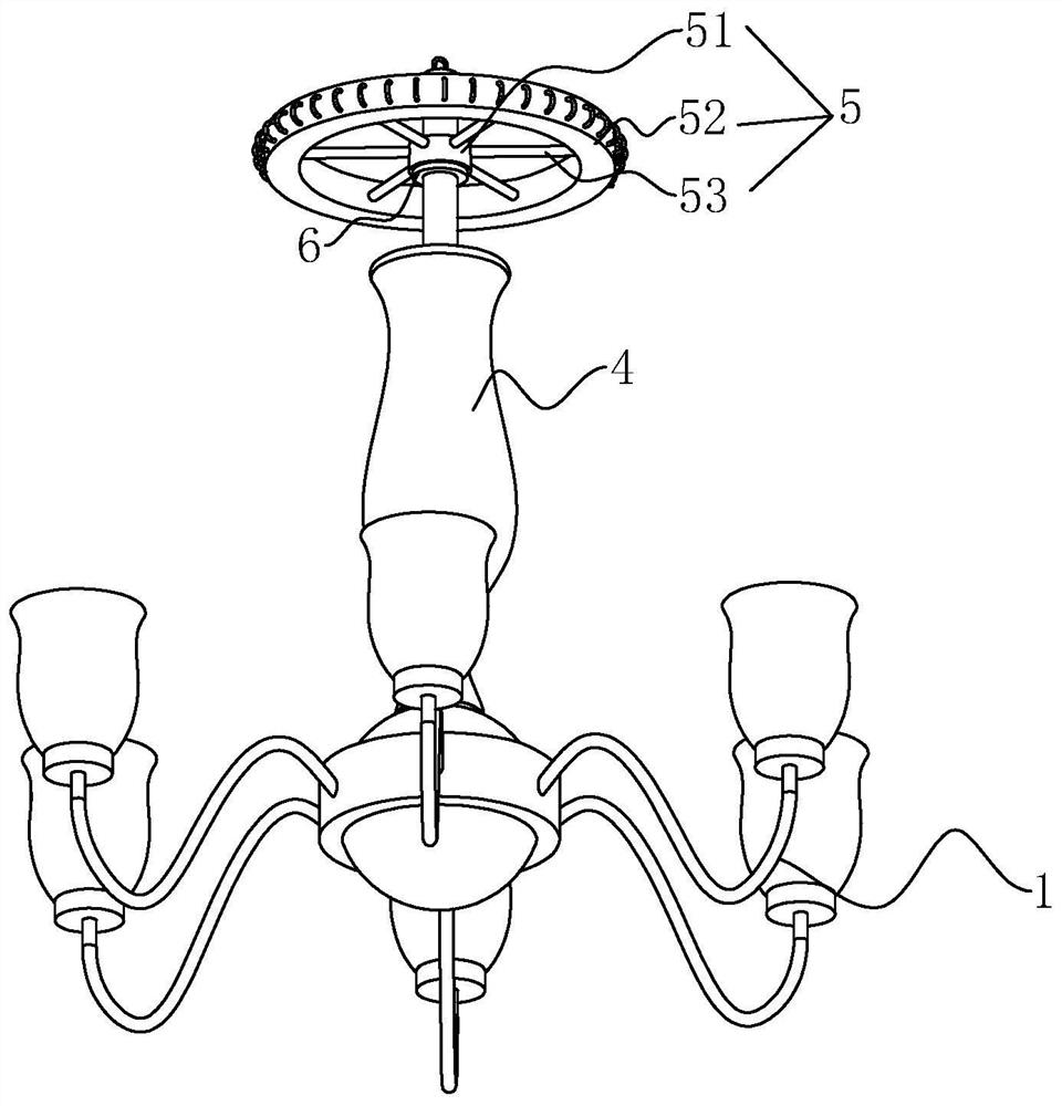 A kind of decorative chandelier and its installation method