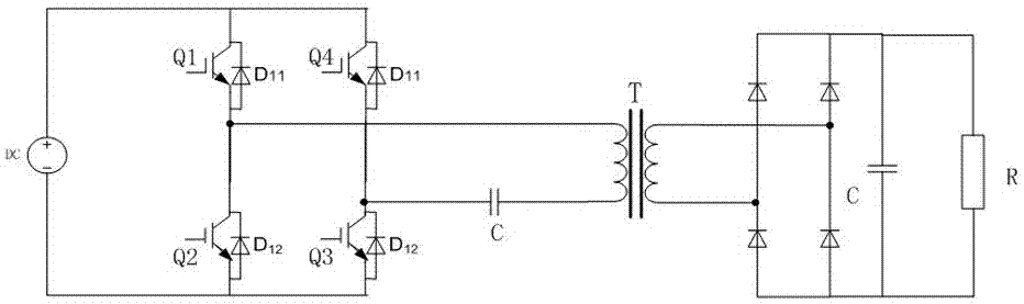 Method for suppressing bias magnetism of transformer matched with full-bridge inverter