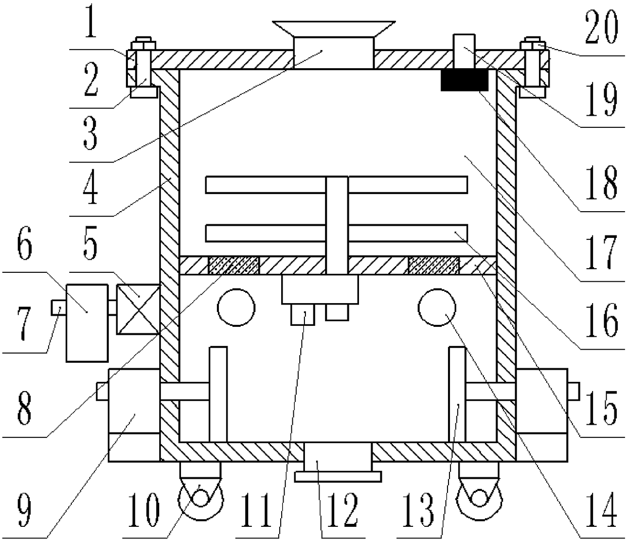 Portable treatment device for withered leaves of garden