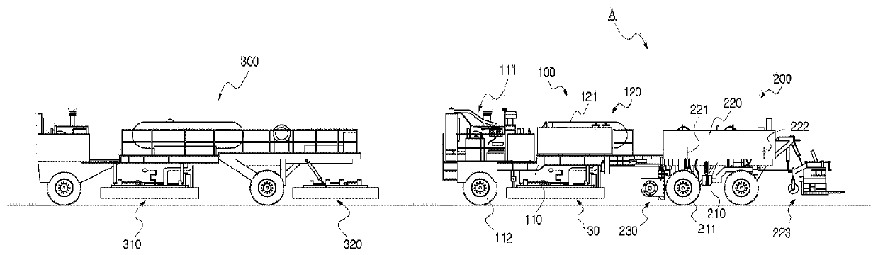 Hot in-place asphalt recycling apparatus and road paving method using same