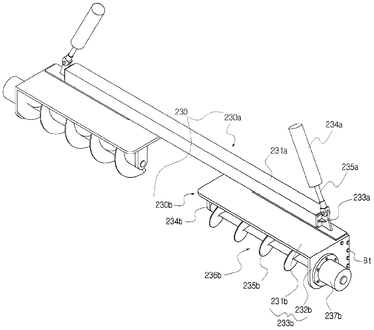 Hot in-place asphalt recycling apparatus and road paving method using same