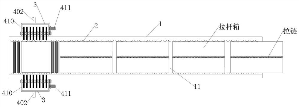 Detection device for rapidly formed metal draw-bar luggage