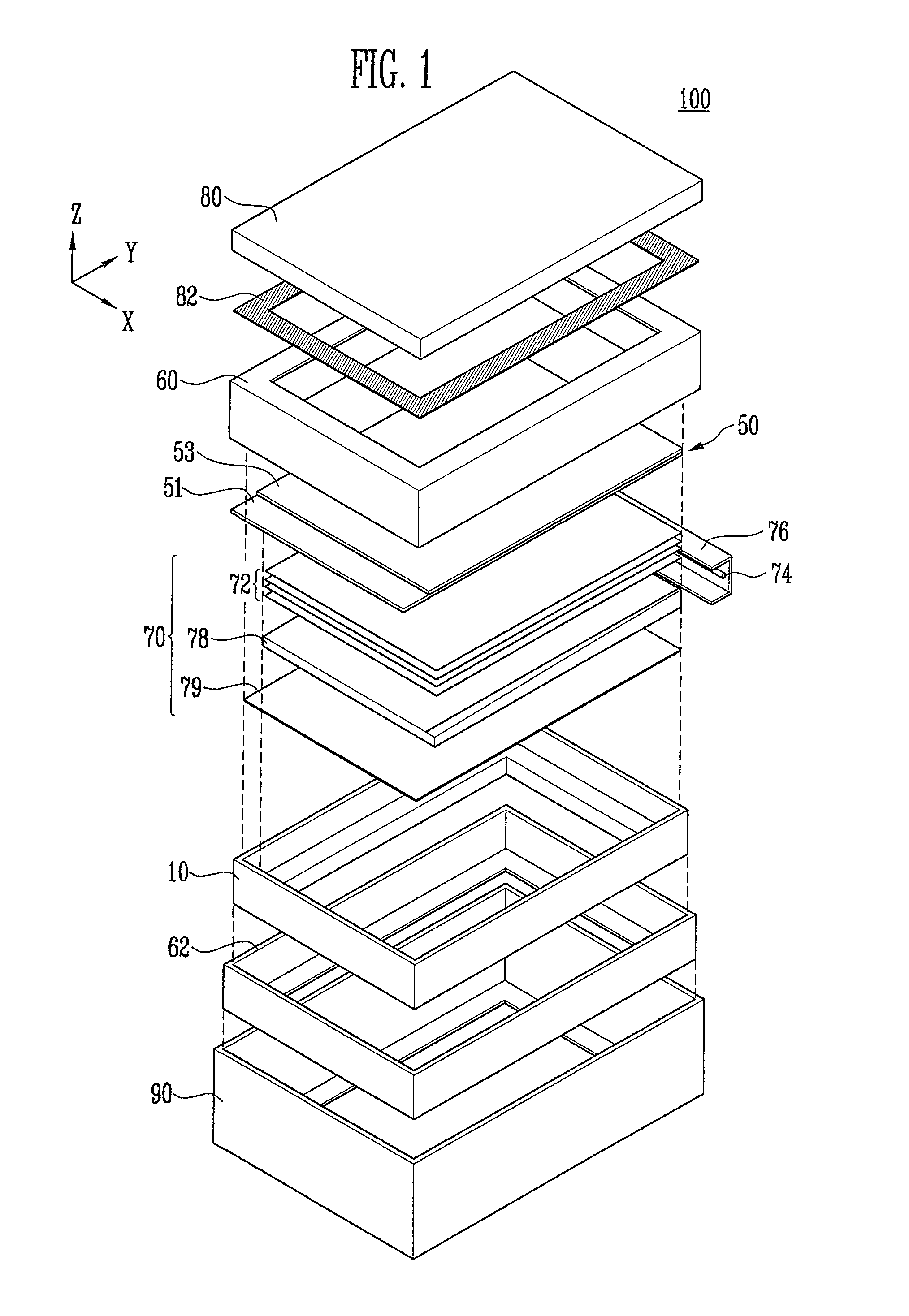 Flat panel display integrated with touch screen panel