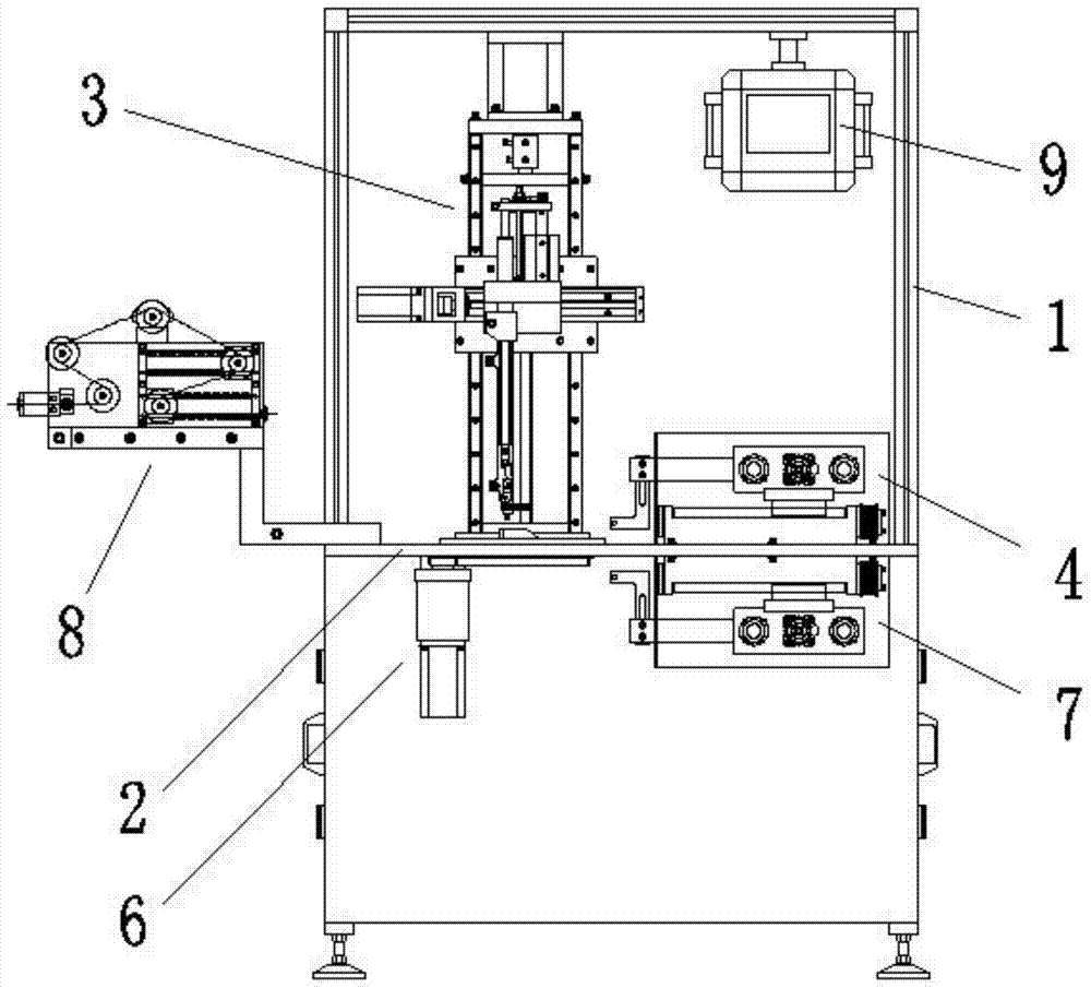 An electric tricycle stator winding machine