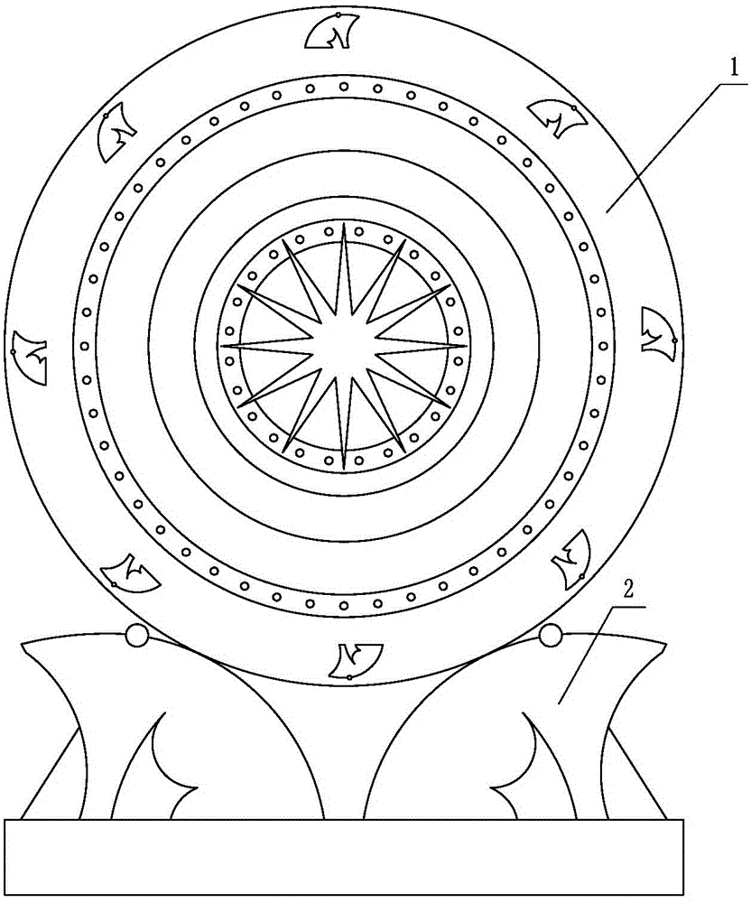 Frog modeling bronze drum and drum rack thereof