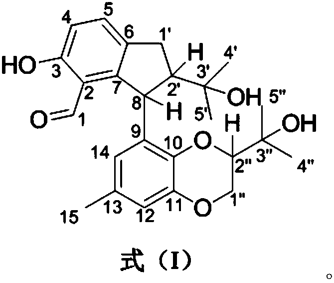 Excoecaria agallocha endophytic fungus sourced indene derivative, and applications thereof in preparation of anti-inflammatory drugs