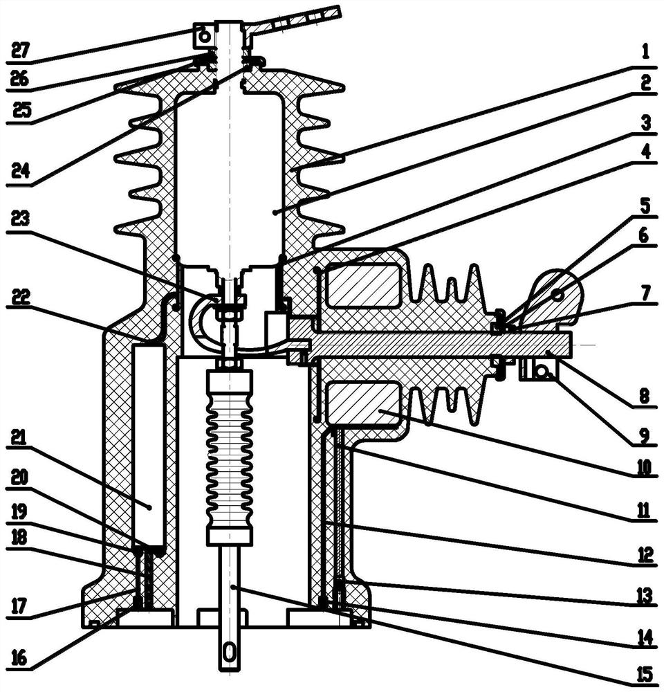 Solid-sealed polar pole