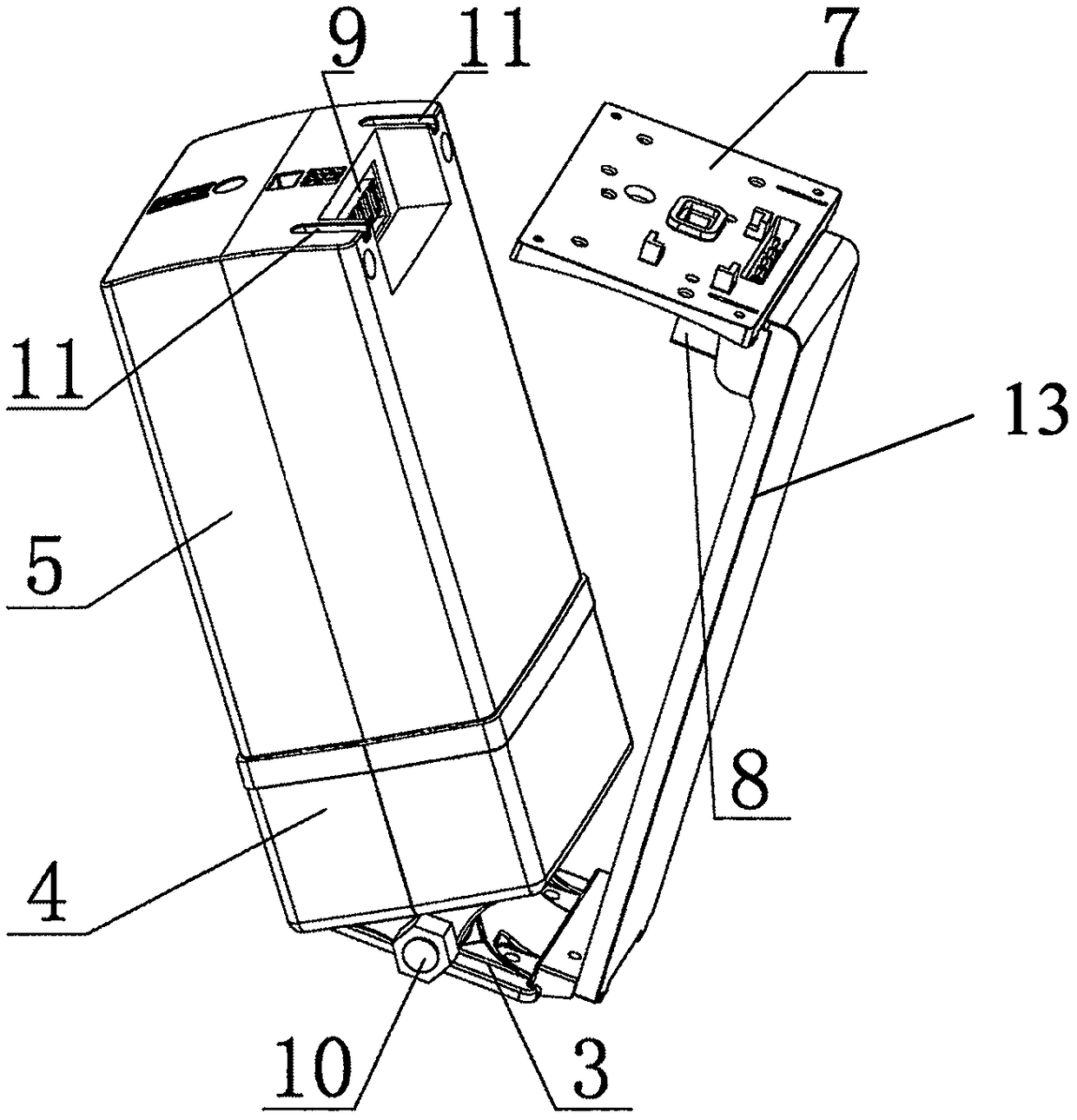 Mounting structure of laterally-placed battery box for electric bicycle