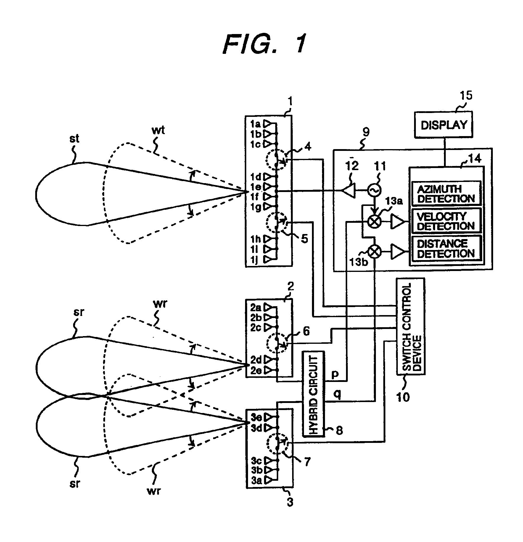 Monopulse radar system