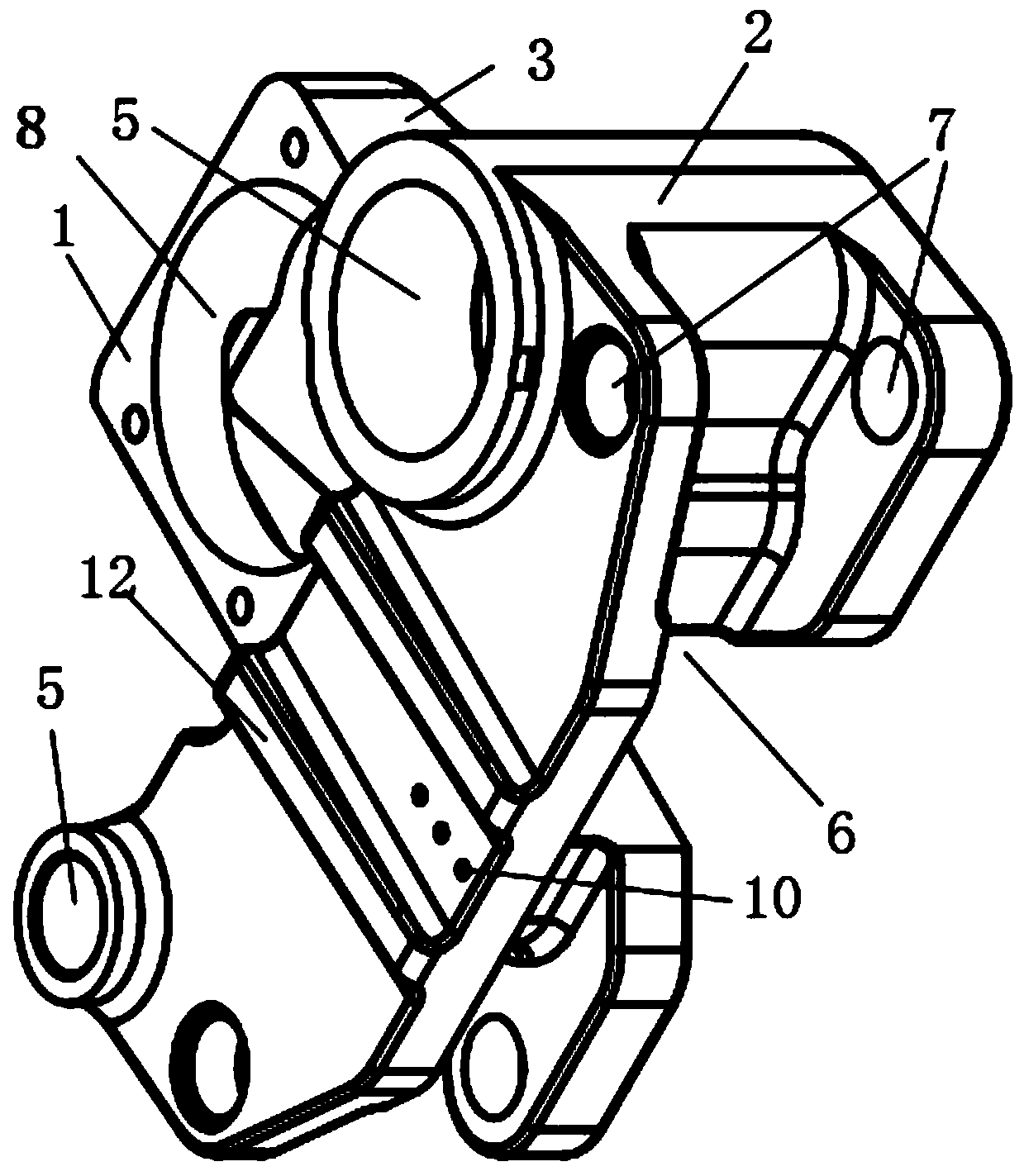 Clamp body for rail vehicle braking system