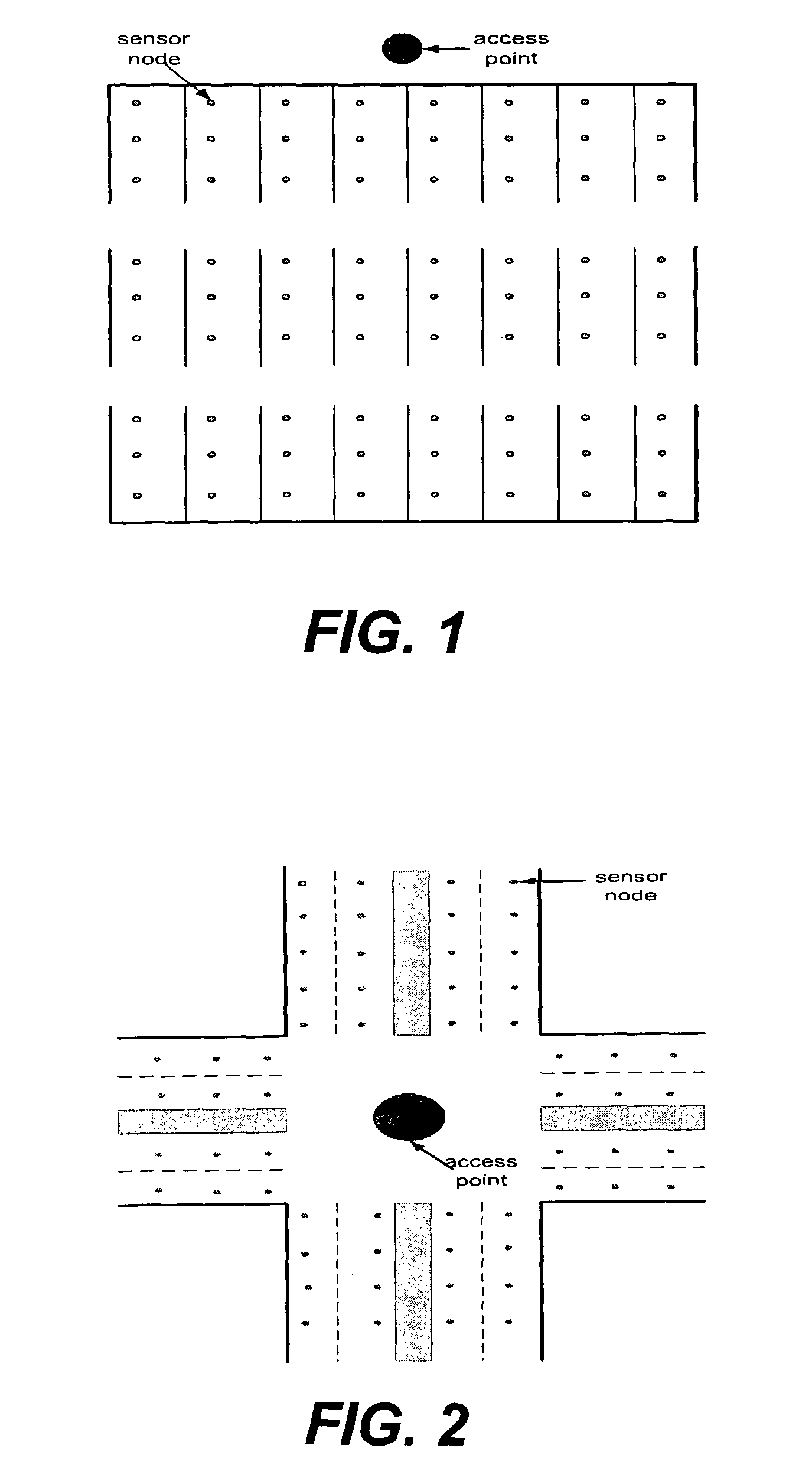 Minimizing power consumption in a wireless system for a sensor networks using time slots for nodes