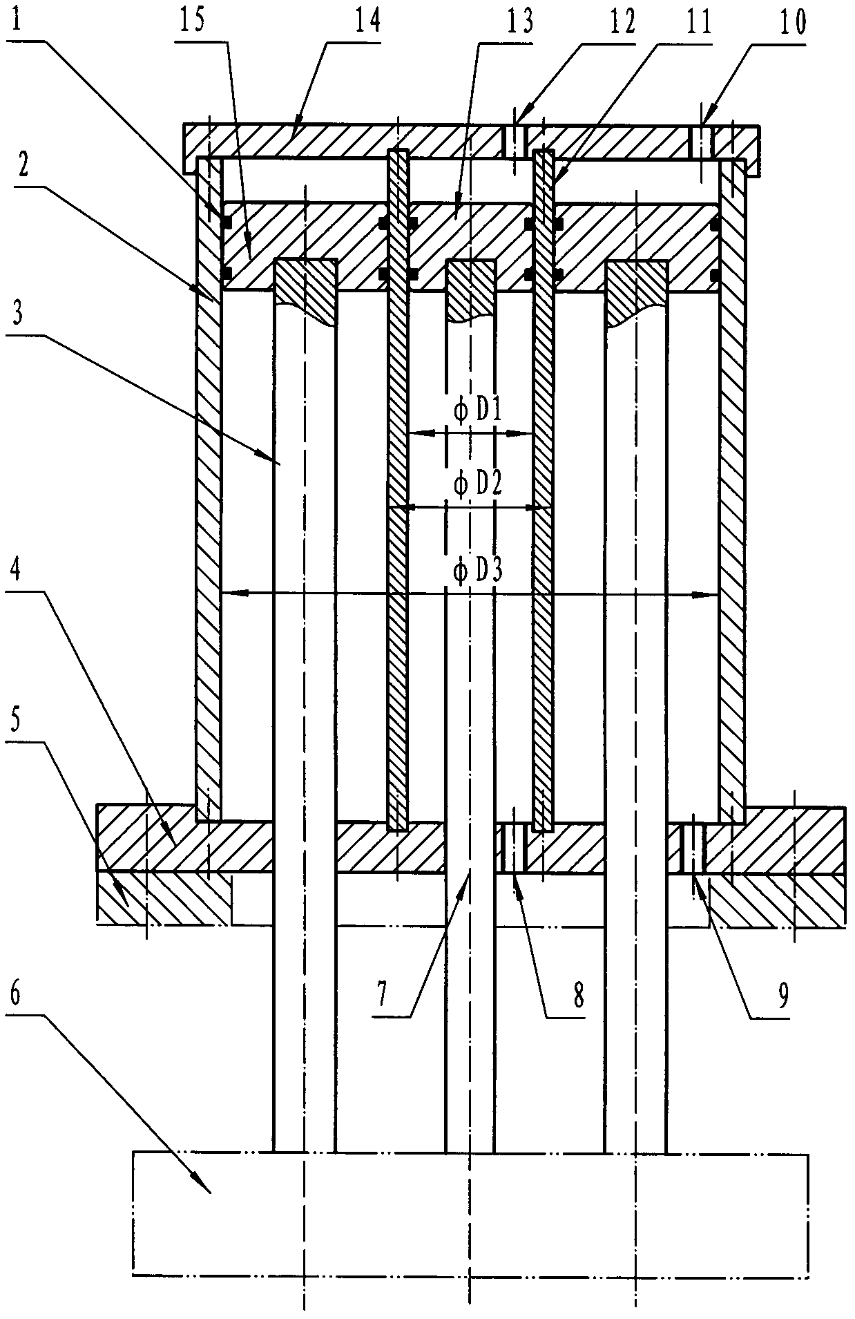 Combined energy-saving oil cylinder