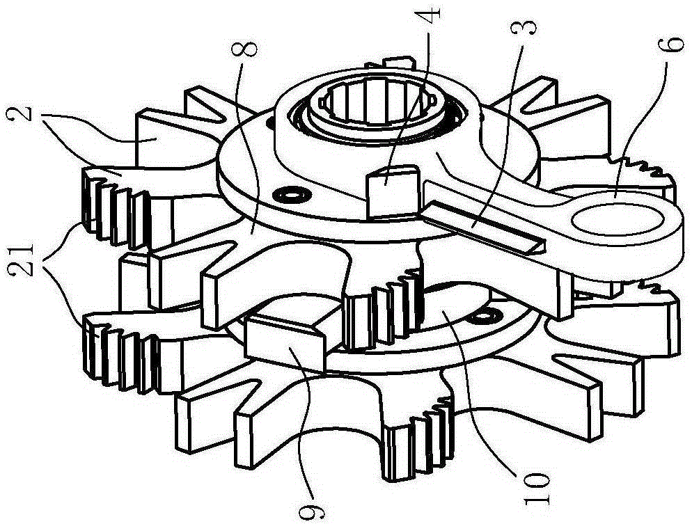 Sugarcane harvester used leaf stripping wheel assembly with anti-entanglement and shredding functions