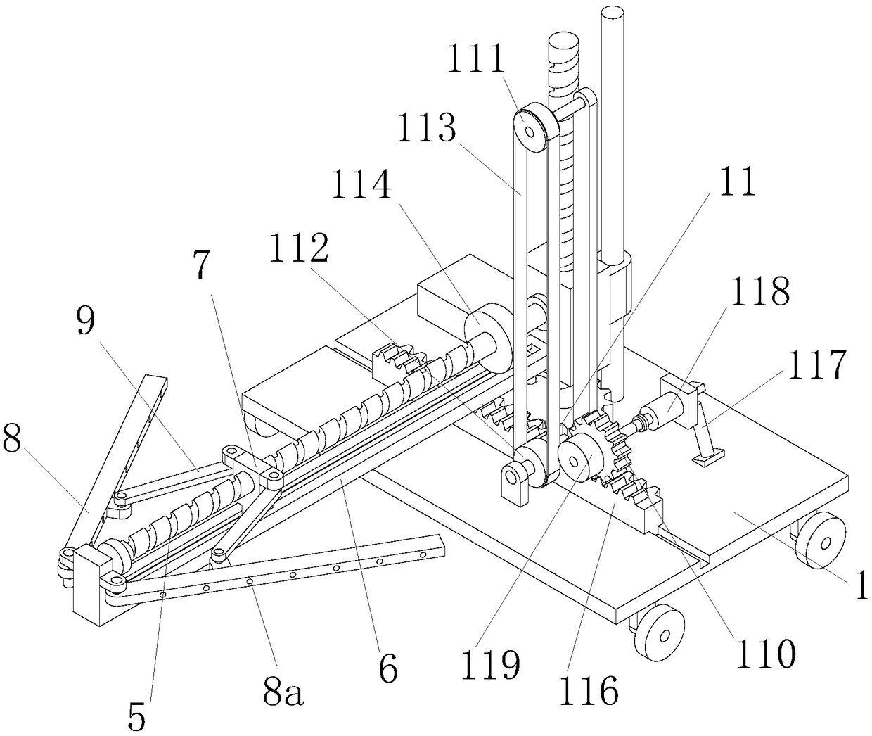 Dust removal device for valve machining waste scraps